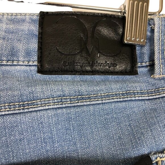 Catherine Malandrino Women's Cropped Skinny Jeans Sz 10 Medium Wash Size Stretch - Picture 6 of 7